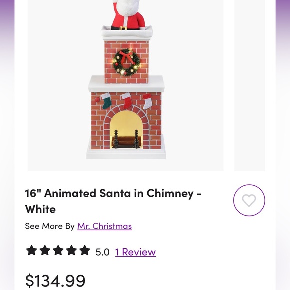 Mr . Christmas 16" Animated Santa in Chimney - Picture 5 of 5